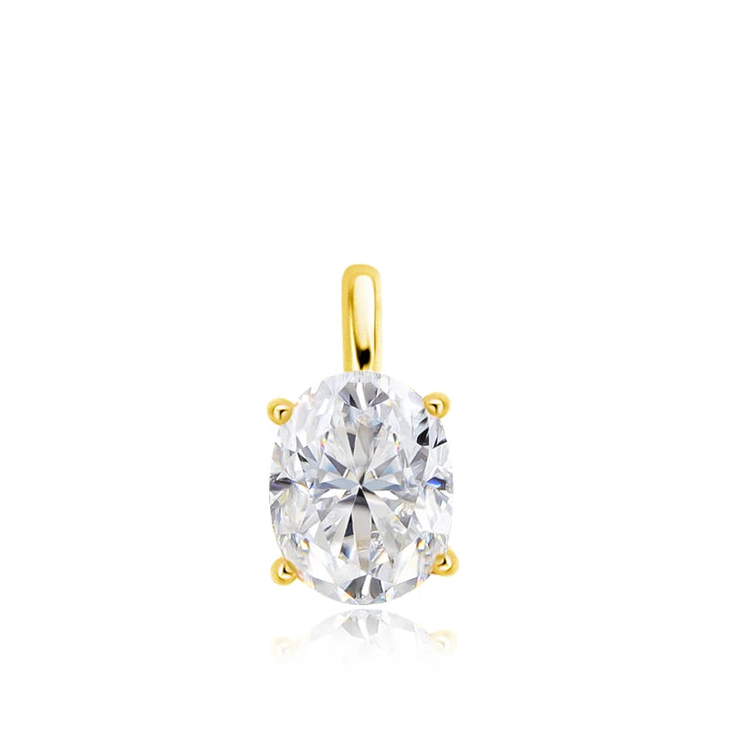 Smyoue Oval Moissanite Pendant Necklace