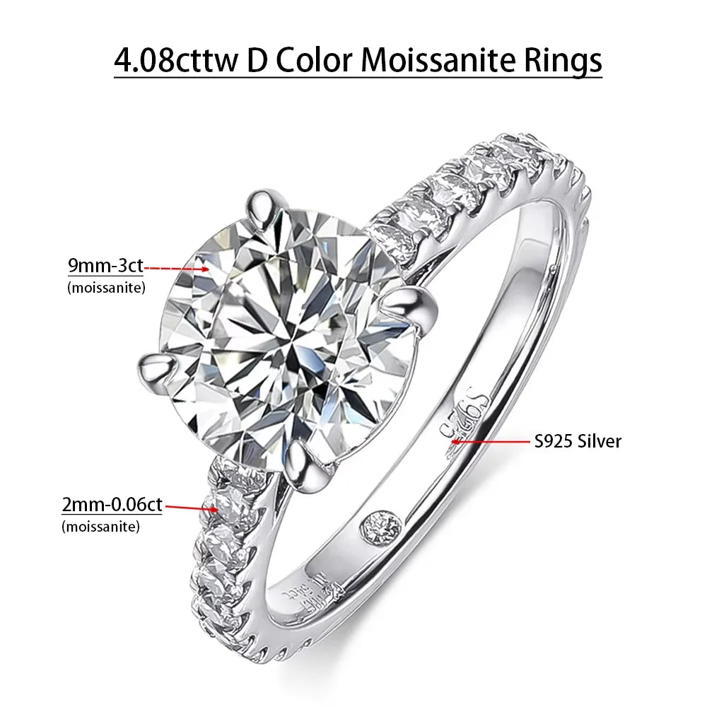Serenity 6.8cttw Moissanite Ring Set