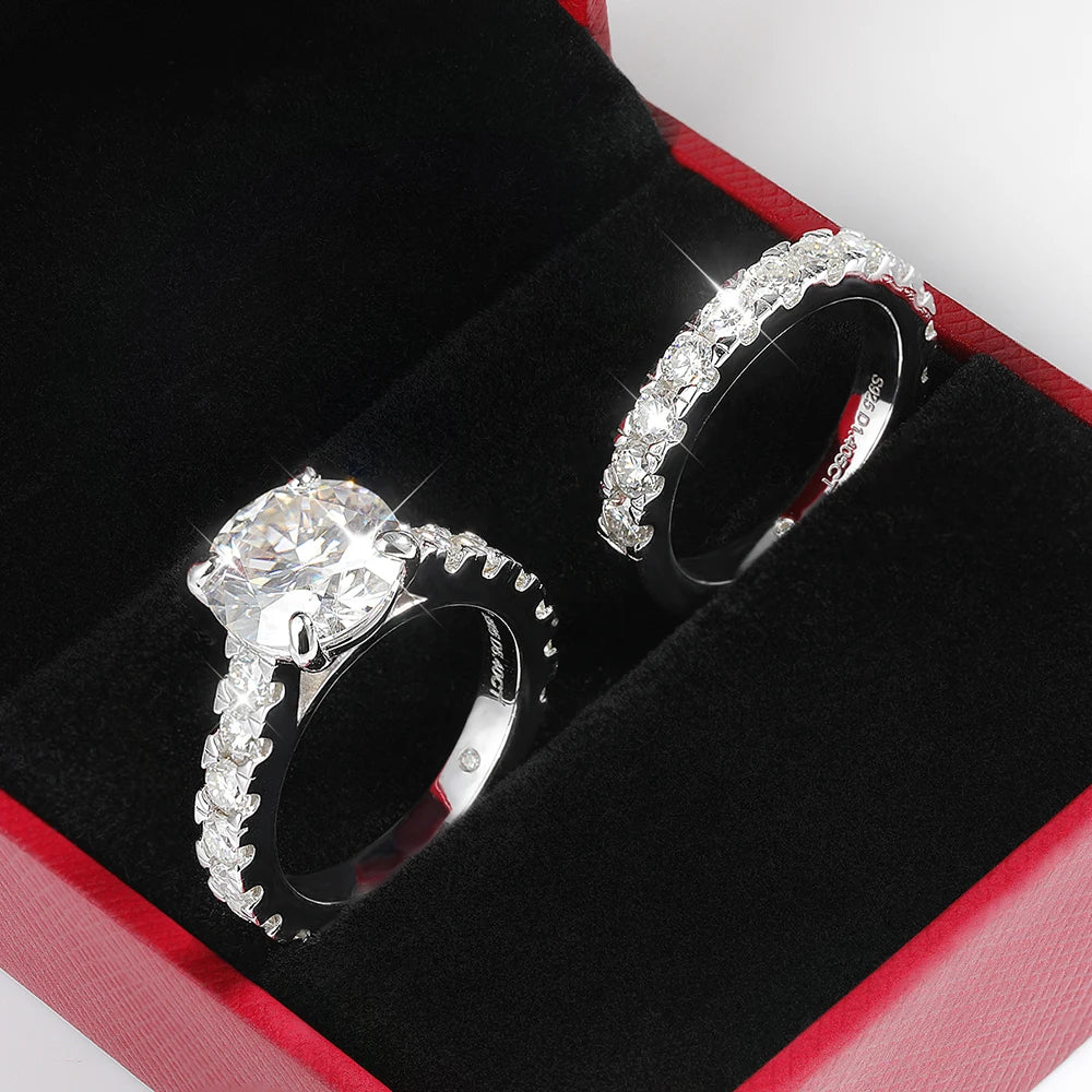 Serenity 6.8cttw Moissanite Ring Set