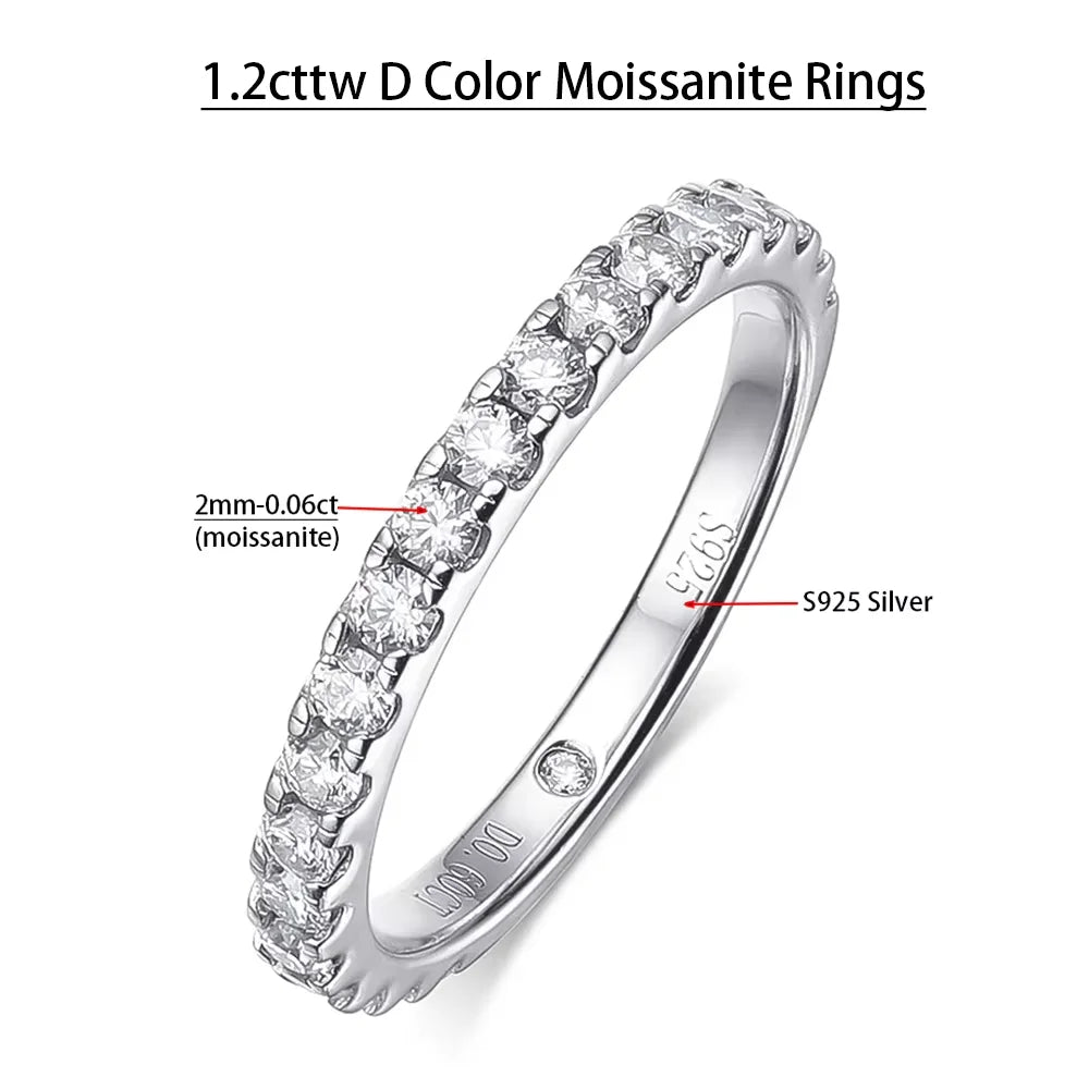 Serenity 6.8cttw Moissanite Ring Set