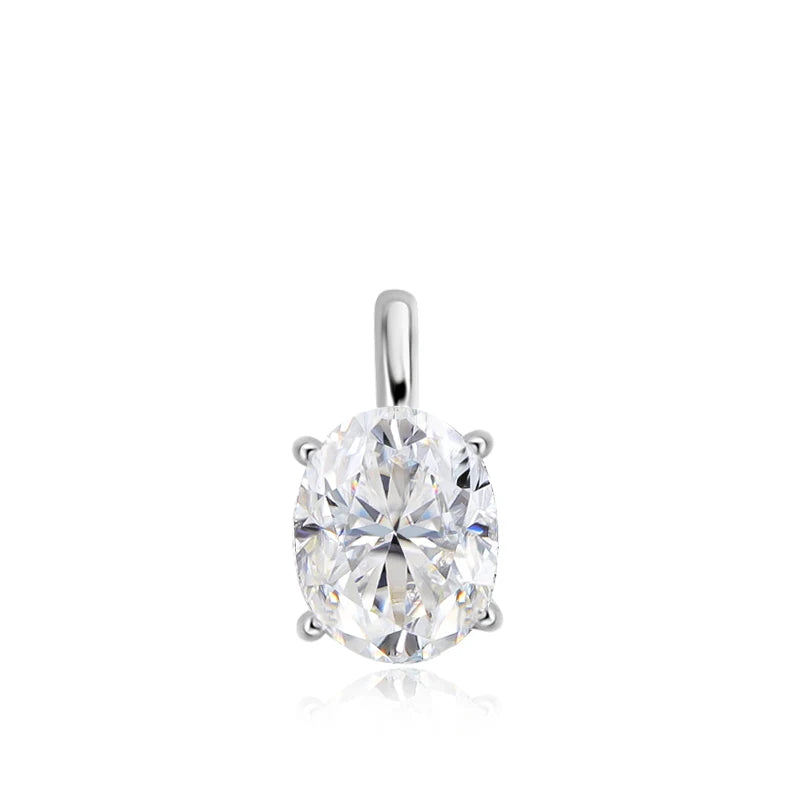 Smyoue Oval Moissanite Pendant Necklace