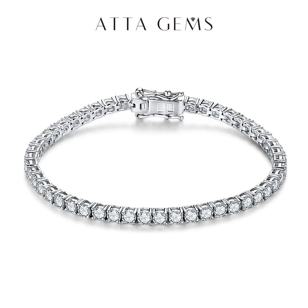 ATTAGEMS Moissanite Tennis Bracelet