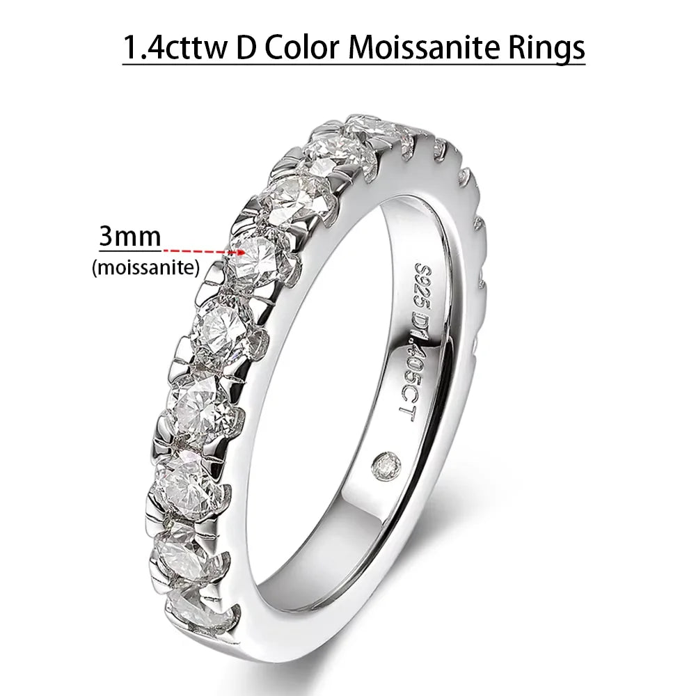Serenity 6.8cttw Moissanite Ring Set