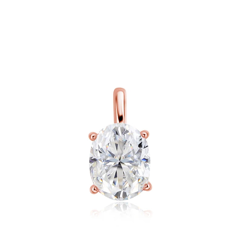 Smyoue Oval Moissanite Pendant Necklace