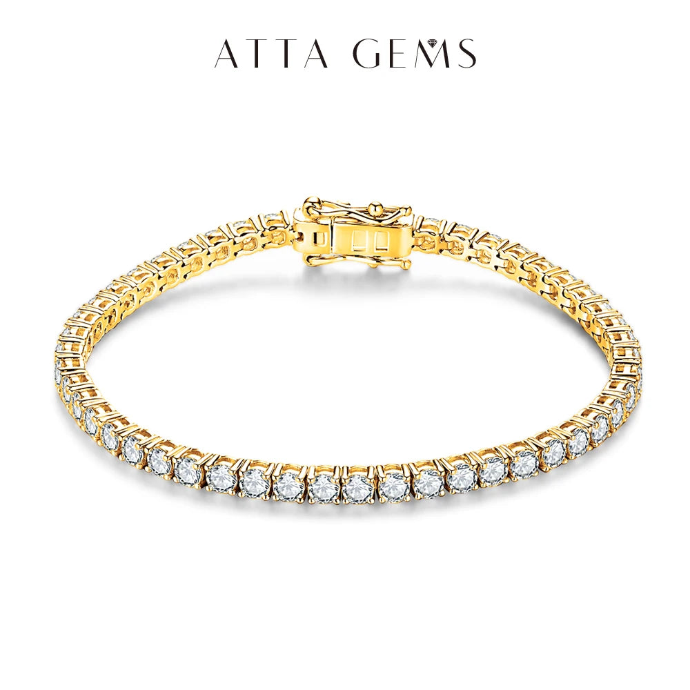 ATTAGEMS Moissanite Tennis Bracelet