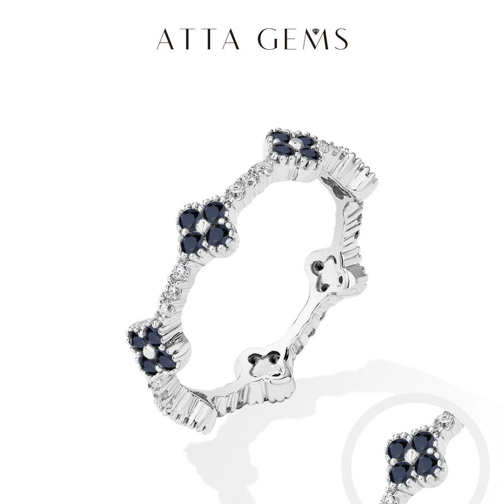 ATTAGEMS Moissanite Eternity Ring