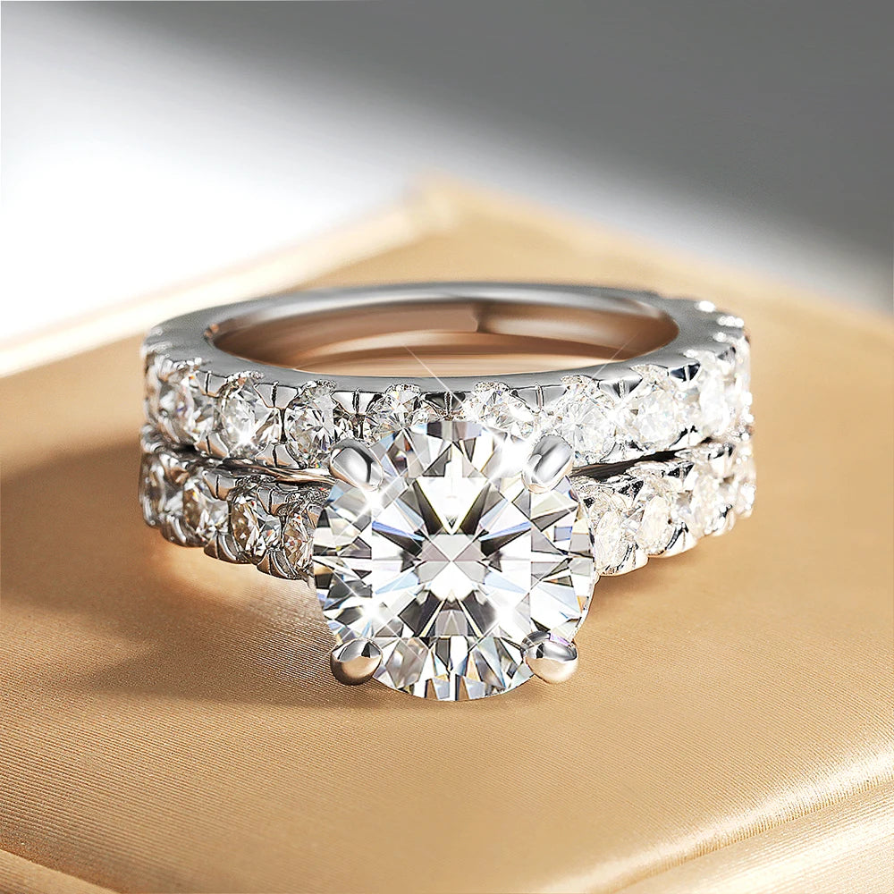 Serenity 6.8cttw Moissanite Ring Set