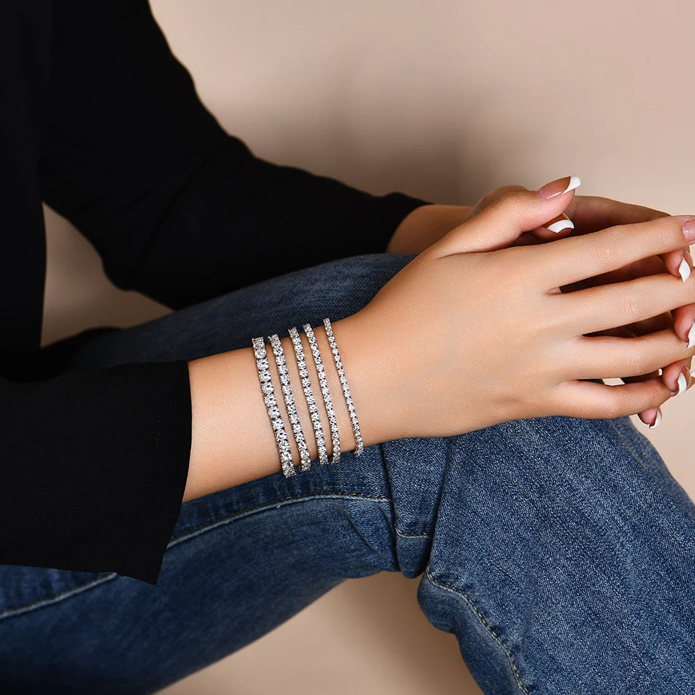 ATTAGEMS Moissanite Tennis Bracelet