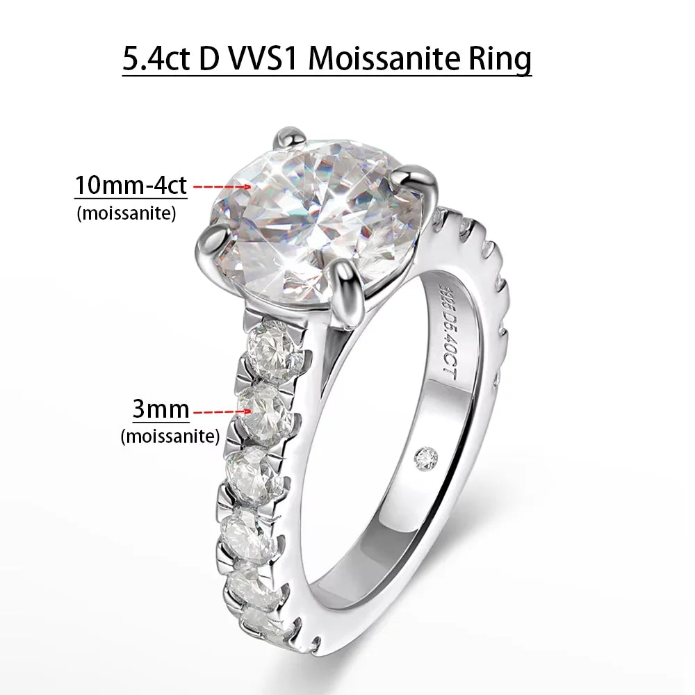 Serenity 6.8cttw Moissanite Ring Set