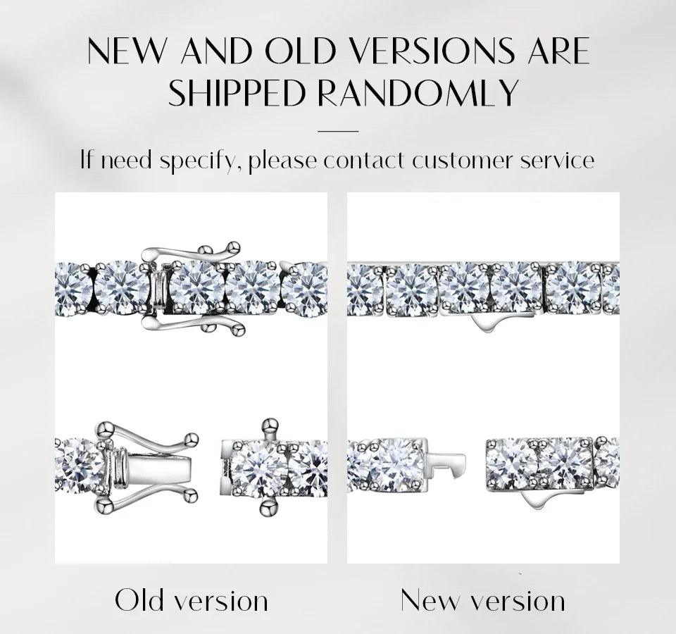 ATTAGEMS Moissanite Tennis Bracelet
