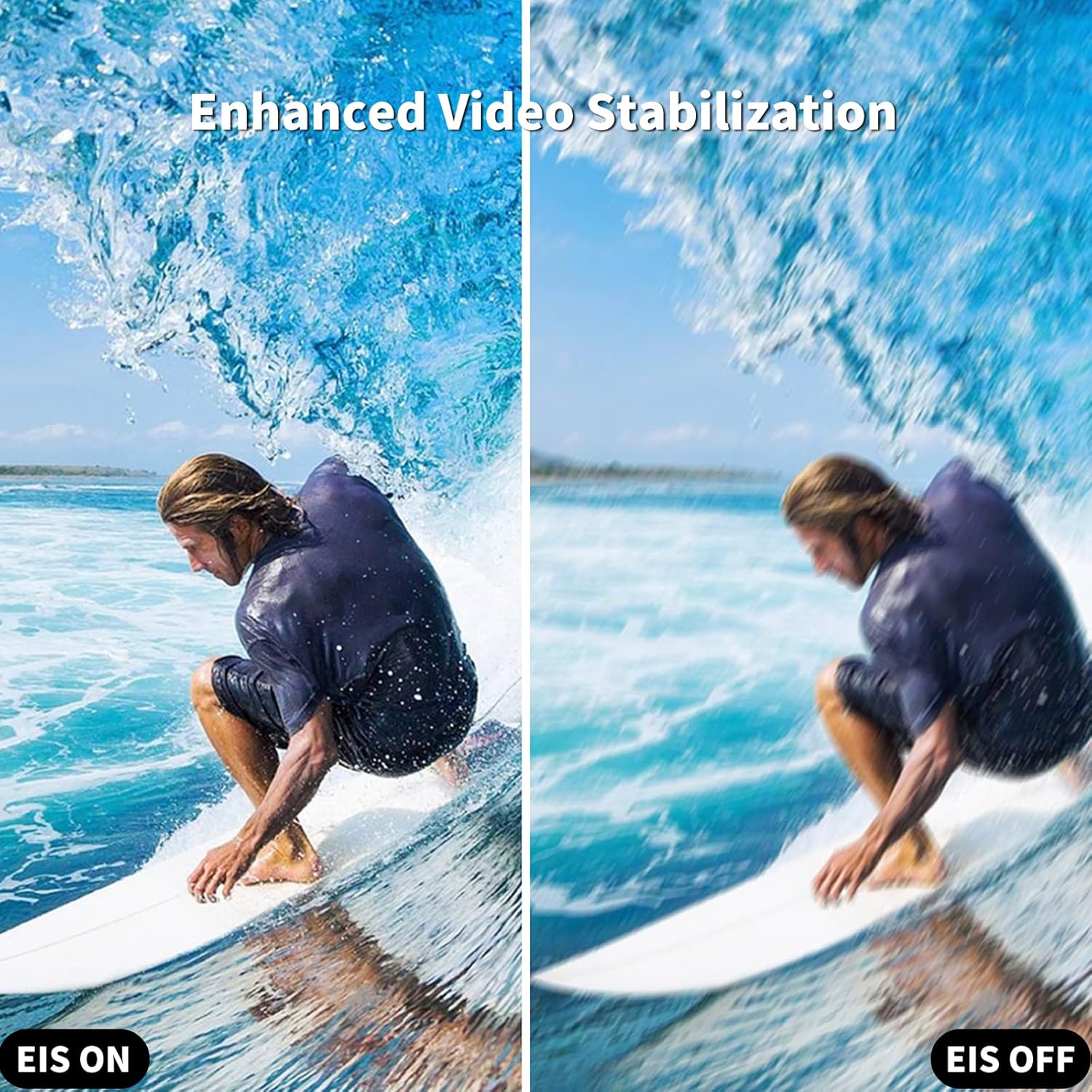 SJCAM SJ4000 Pro-Grade 4K Action Camera, 40MP 3-Axis EIS Stabilization Motorcycle Sport Camera, 170°FOV Waterproof Camera Underwater, 5X Zoom, Dual Batteries, 32G SD Card and Helmet Accessory Kit - Image 3